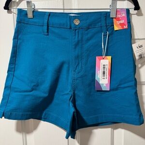 YMI High Waist Teal Blue Women's Shorts